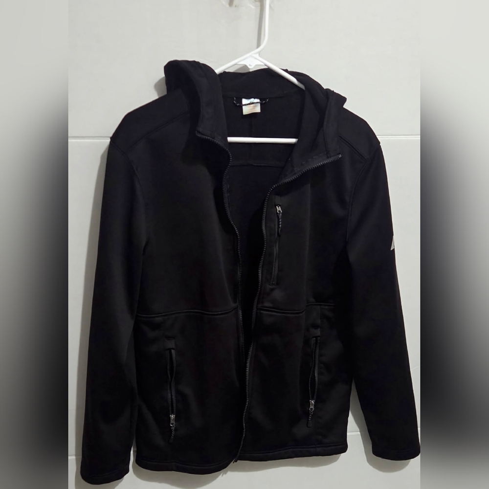 Ozark Trail  Black Hooded Soft shell Black Jacket S 34-36